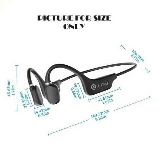 True Bone Conduction Earphone Open Ear Wireless Sport Headphones - Blue