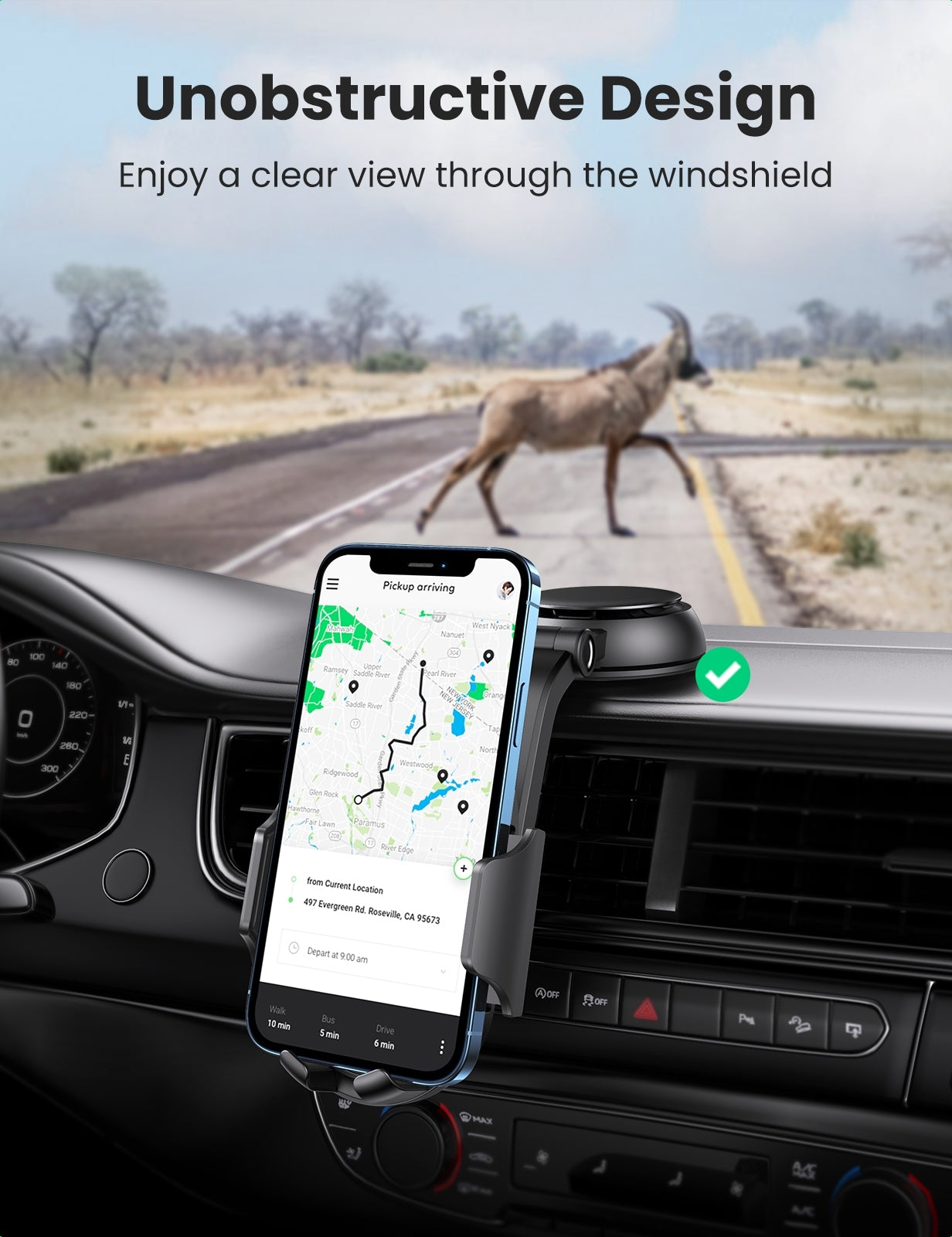 NNEDSZ 20473 Waterfall-Shaped Suction Cup Phone Mount