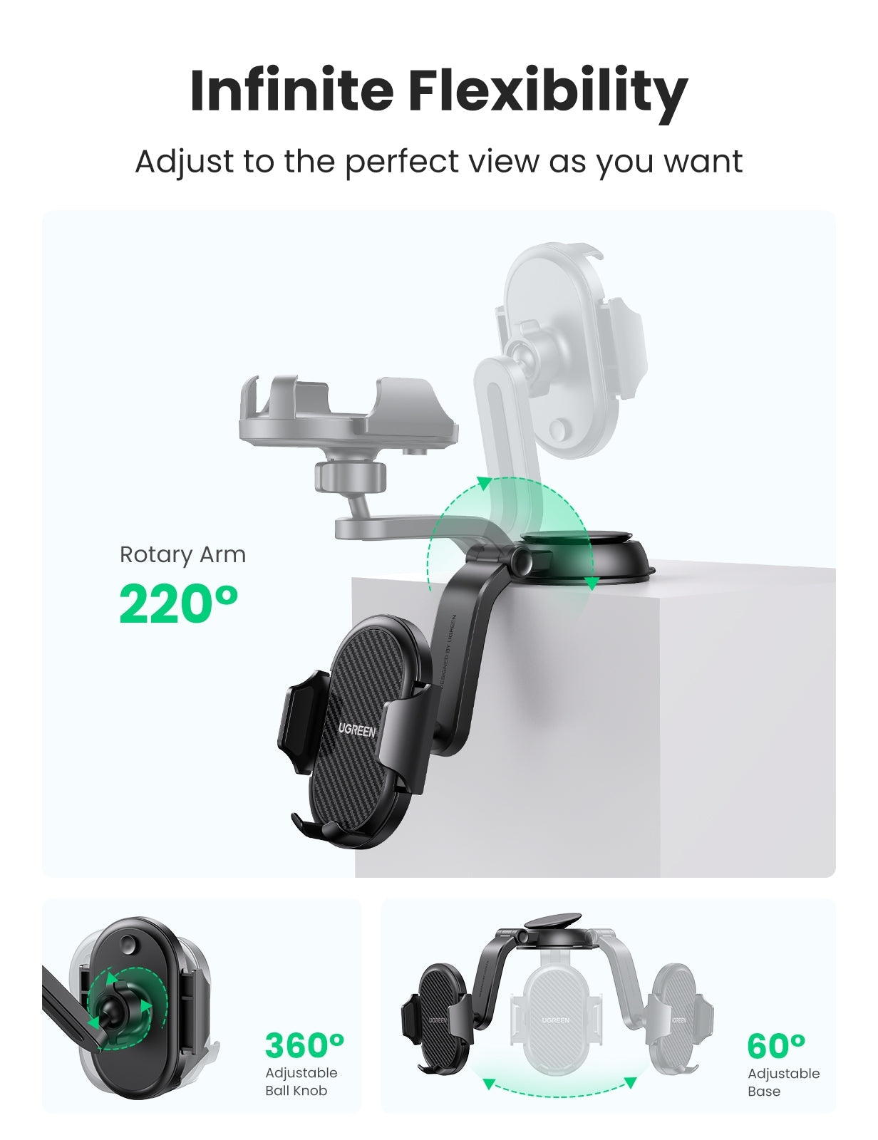 NNEDSZ 20473 Waterfall-Shaped Suction Cup Phone Mount