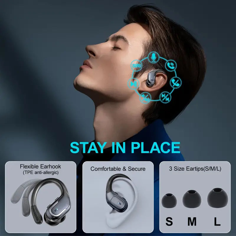 NNETM 90H Wireless 5.3 Earbuds with ENC Noise Cancelling Mic