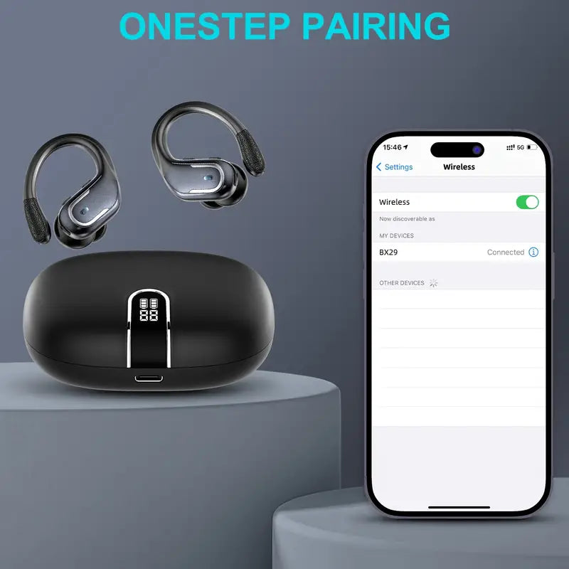 NNETM 90H Wireless 5.3 Earbuds with ENC Noise Cancelling Mic